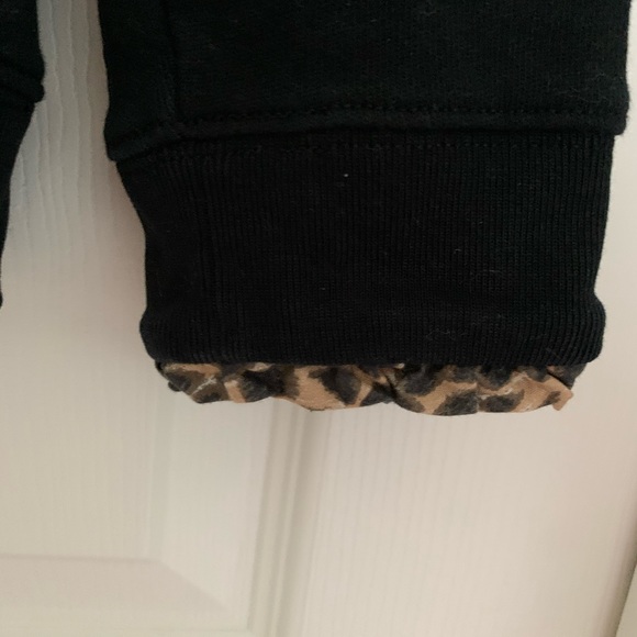 J Crew Leopard Ruffle Neck Pullover Sweatshirt - Picture 5 of 7